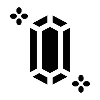 Simple Gem Stone glyph icon. The icon can be used for websites, print templates, presentation templates, illustrations, etc vector