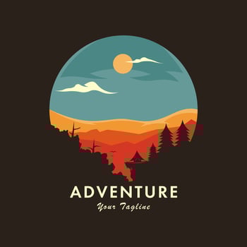 Camping Adventure Logo Design vector