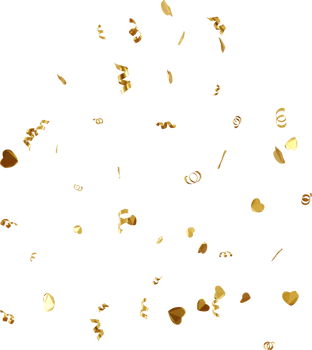golden confetti for party png