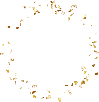 golden confetti floating png