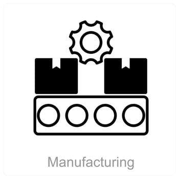Manufacturing and machine icon concept vector