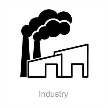 Industry and factory icon concept vector