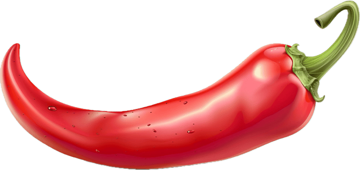Close-up of Fresh Red Chili Pepper. png