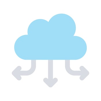 Get this creative icon of cloud network in trendy style vector
