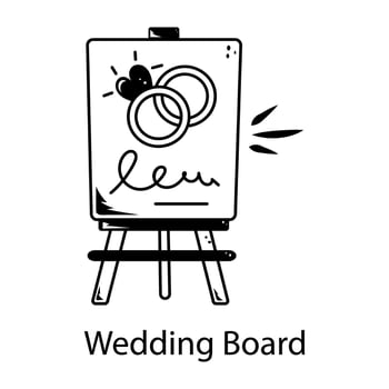 Trendy Wedding Board vector