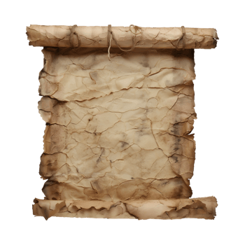 Antique Paper Piece on Transparent Background png