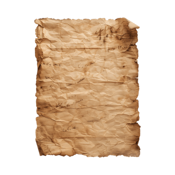 Antique Paper Piece on Transparent Background png