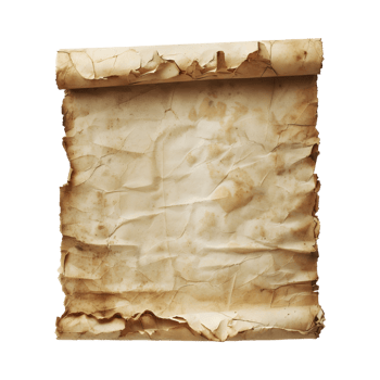 Antique Paper Piece on Transparent Background png