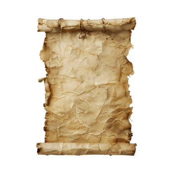 Antique Paper Piece on Transparent Background png