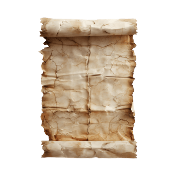 Antique Paper Piece on Transparent Background png