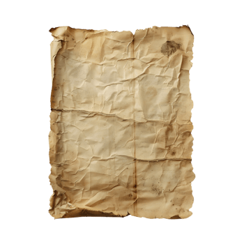 Antique Paper Piece on Transparent Background png