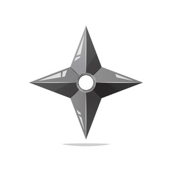 Shuriken isolated on white background. vector