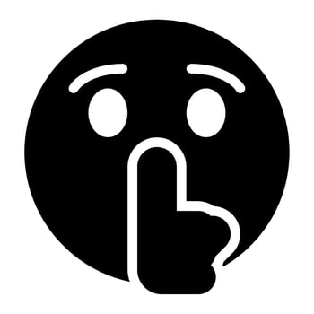 Shhh Quiet icon for illustration, web, app, infographic, etc vector