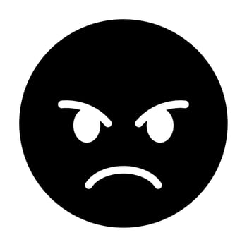 Angry icon for illustration, web, app, infographic, etc vector