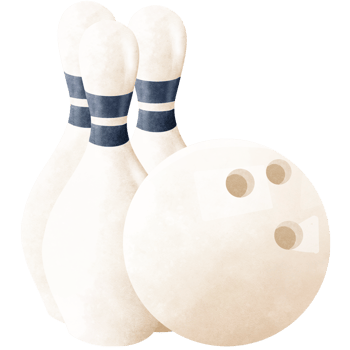 Common types of pin bowling include ten pin png