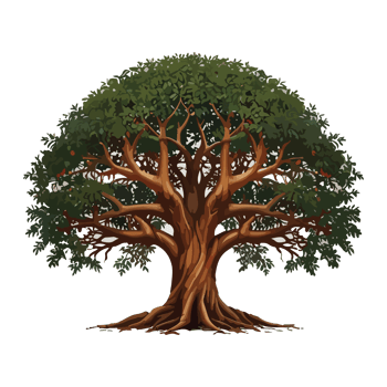 Banyan tree illustration design drawing png