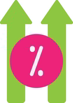 Increase Chart Money vector