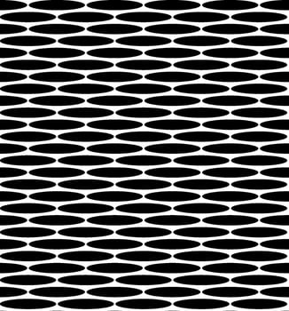 Abstract seamless texture in the form of a geometric pattern of black ovals on a white background vector