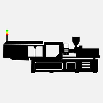 plastic injection molding machine icon illustration symbol design vector