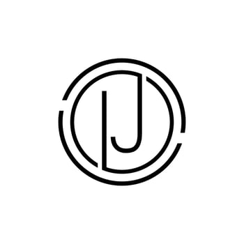 Luxury letter IJ logo design.Royal premium letter IJ logo design template vector