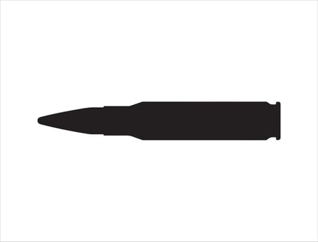 Bullet silhouette on white background vector
