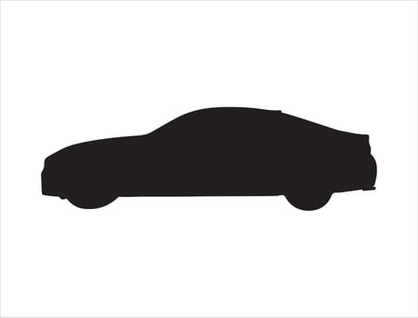 Car silhouette on white background vector