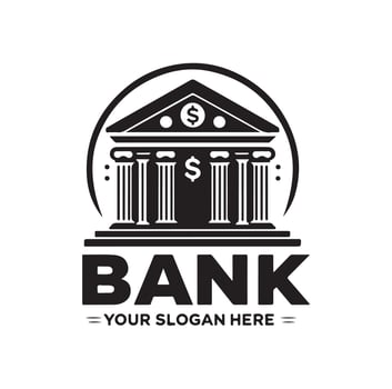 Bank logo icon illustration vector
