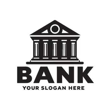 Bank logo icon illustration vector