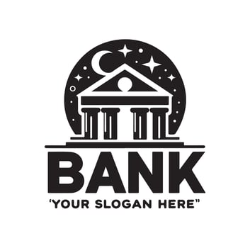 Bank logo icon illustration vector
