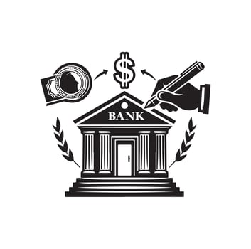 Bank logo icon illustration vector