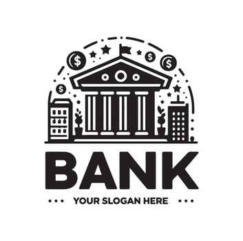 Bank logo icon illustration vector