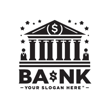 Bank logo icon illustration vector