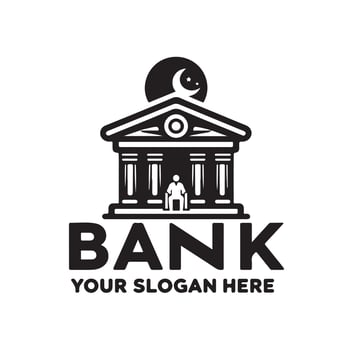 Bank logo icon illustration vector