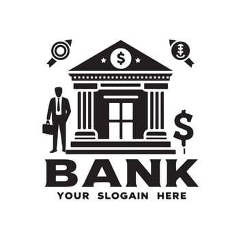 Bank logo icon illustration vector