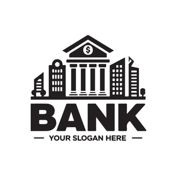 Bank logo icon illustration vector
