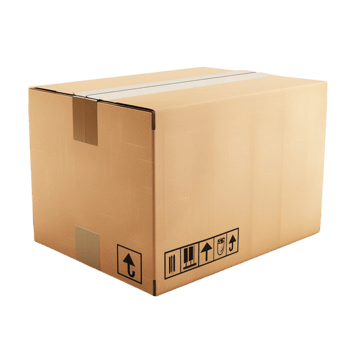 A cardboard box on a transparent background. png