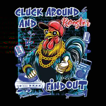 Vibrant Urban T-shirt Featuring Hip-Hop Chicken vector