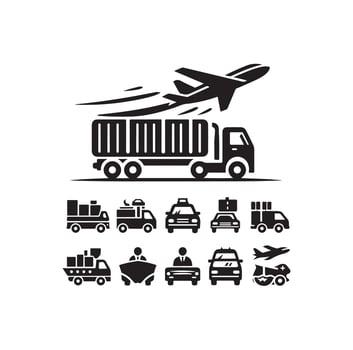 transport logo template illustration vector