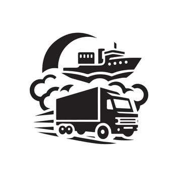 transport logo template illustration vector