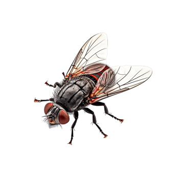 Up-close encounter with a wings flesh fly png