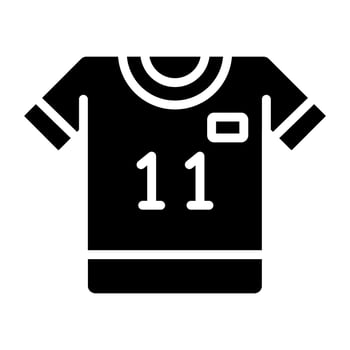 Menswear shirt, solid design icon of sports shirt vector