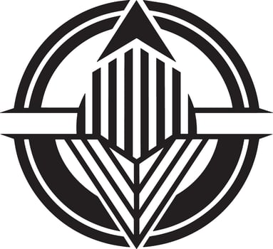 minimal finance logo illustration black and white vector