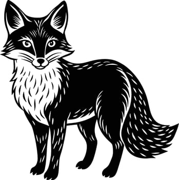 baby fox illustration isolated on white background eps 10 vector