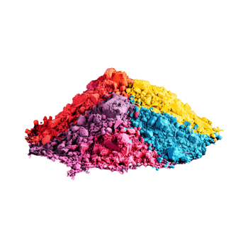 Colorful Powder Mixture on Transparent Background png