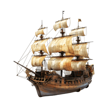 Pirates Ship on Transparent Background png