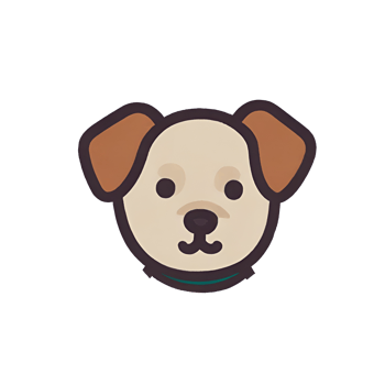 An image of a dog with a transparent background for use as an icon. png