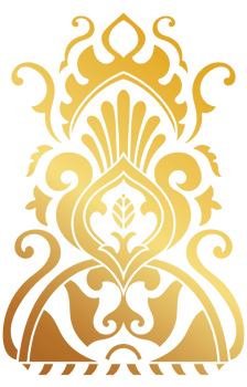 golden abstract figure Native tribal patterns, people, trees black background graphic element png