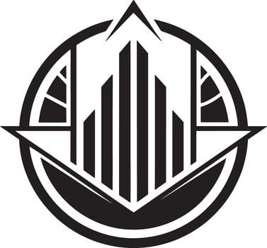 minimal business finance logo illustration vector