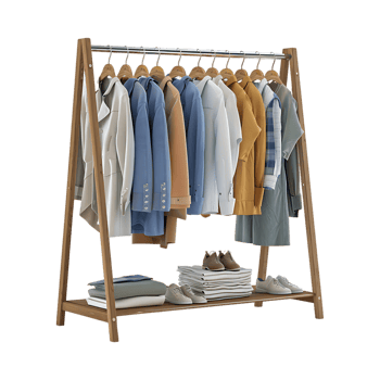 Wardrobe Stand with Clothes on it on Transparent Background png
