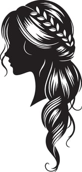 Girl Hairstyle Illustration vector